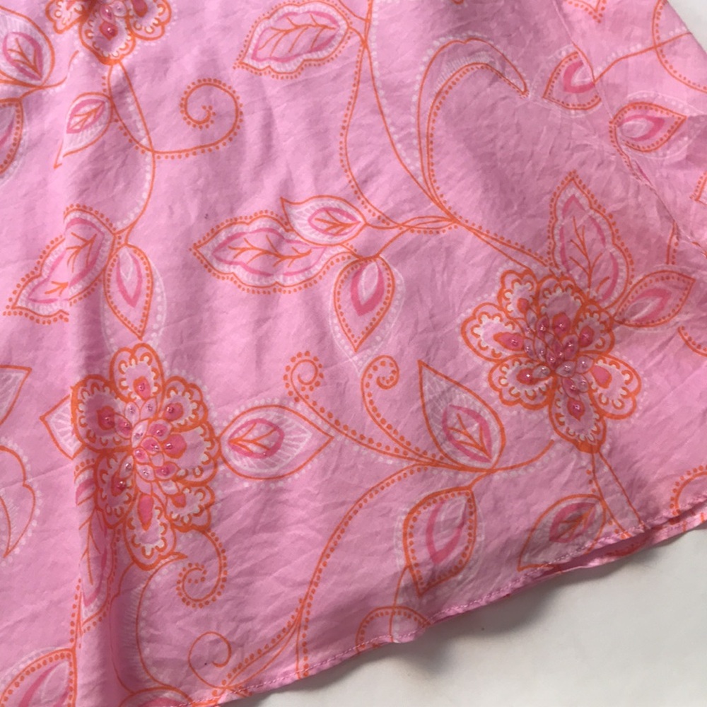 Vintage Y2k Barbie Pink Print Romantic Midi Skirt Rare 90‘s Pastel Ballet Large - Picture 11 of 16